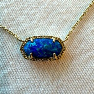 Kendra Scott Elisa Kyocera Opal Stone Pendant Necklace